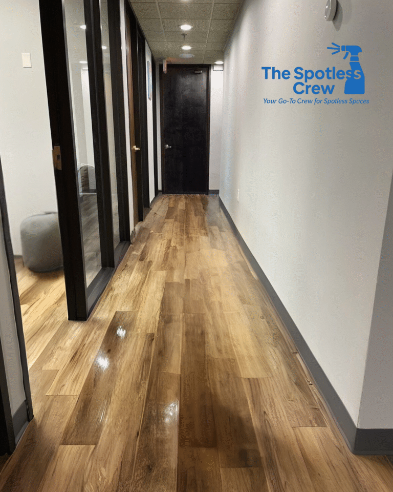 Professional office hallway cleaning in Mission BC by The Spotless Crew